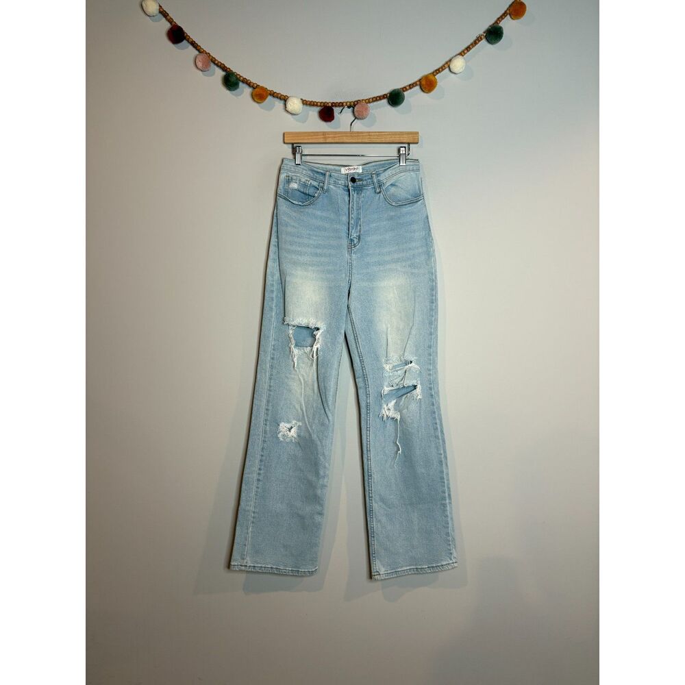 Vibrant M.I.U light wash flare jeans